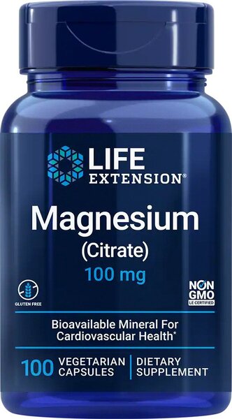 Life Extension: Magnesium (Citrate), 100mg - 100 vcaps