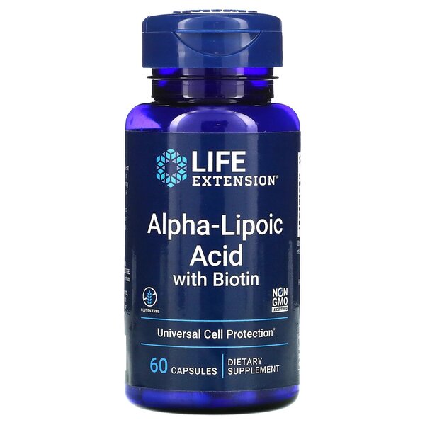 Life Extension: Alpha-Lipoic Acid with Biotin - 60 caps