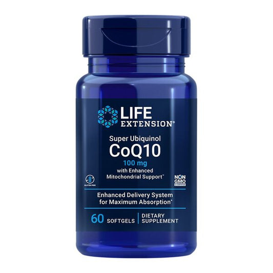 Life Extension: Super Ubiquinol CoQ10 with Enhanced Mitochondrial Support, 100mg - 60 softgels