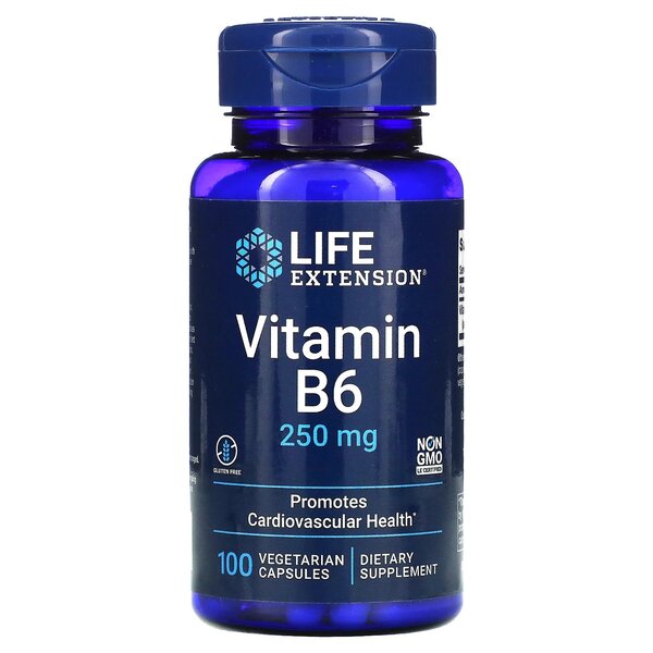 Life Extension: Vitamin B6, 250mg - 100 vcaps