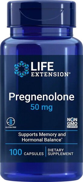 Life Extension: Pregnenolone, 50mg - 100 caps