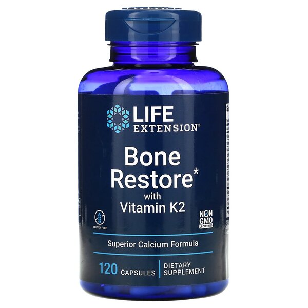 Life Extension: Bone Restore with Vitamin K2 - 120 caps