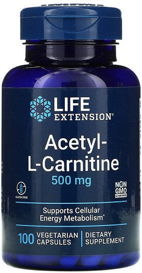 Life Extension: Acetyl-L-Carnitine, 500mg - 100 vcaps