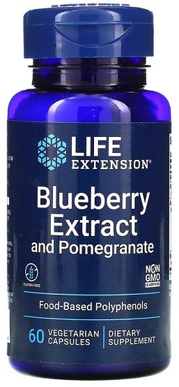 Life Extension: Blueberry Extract with Pomegranate - 60 vcaps