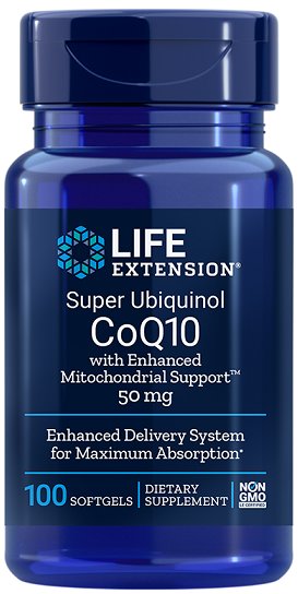 Life Extension: Super Ubiquinol CoQ10 with Enhanced Mitochondrial Support, 50mg - 100 softgels