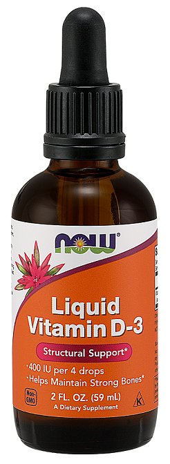 NOW Foods: Vitamin D-3 Liquid, 400 IU - 59 ml.