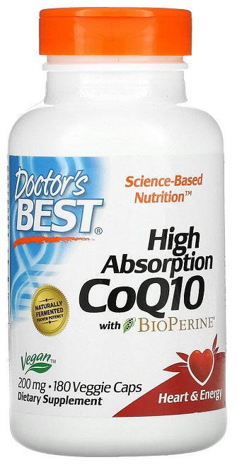 Doctor's Best: High Absorption CoQ10 with BioPerine, 200mg - 180 vcaps