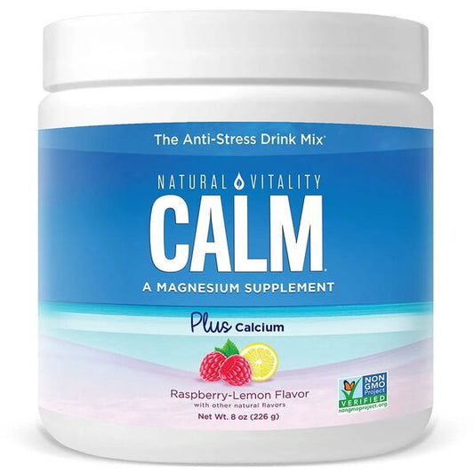 Natural Vitality: Natural Calm Plus Calcium, Raspberry Lemon - 226g