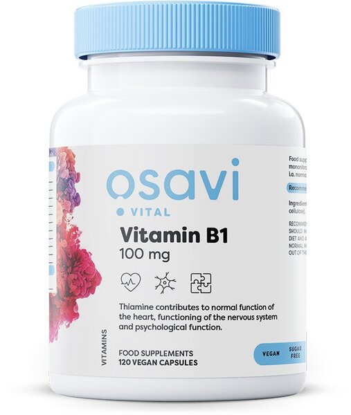 Osavi: Vitamin B1, 100mg - 120 vegan caps