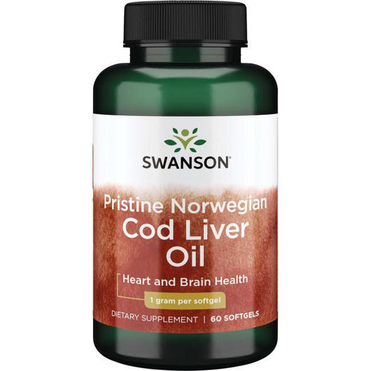 Swanson: Pristine Norwegian Cod Liver Oil, 1000mg - 60 softgels