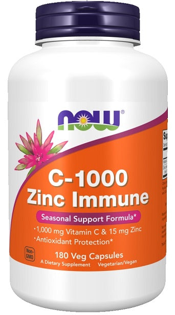 NOW Foods: C-1000 Zinc Immune - 180 vcaps