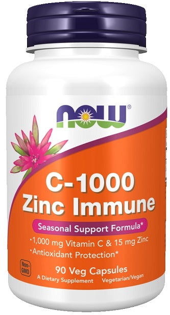 NOW Foods: C-1000 Zinc Immune - 90 vcaps