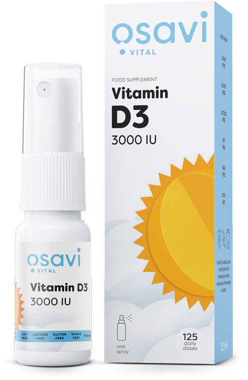 Osavi: Vitamin D3 Oral Spray, 3000IU - 12.5 ml.