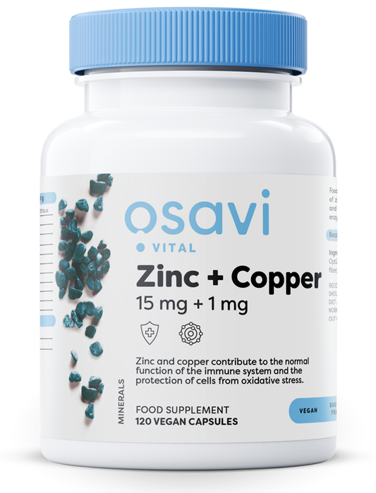 Osavi: Zinc + Copper, 15mg + 1mg - 120 vegan caps