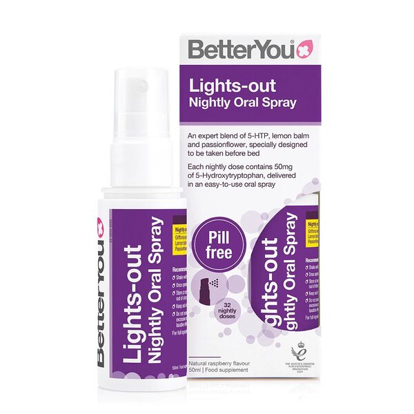 BetterYou: Lights-Out Nightly Oral Spray, Natural Raspberry - 50 ml.