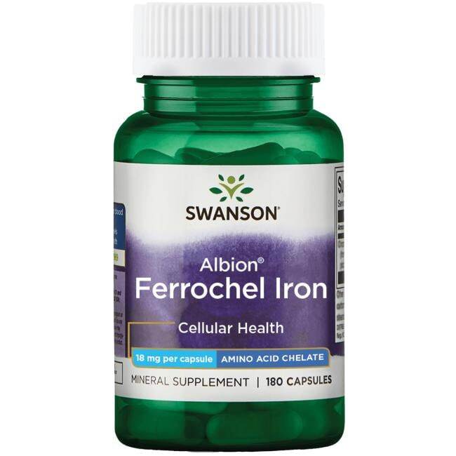 Swanson: Albion Ferrochel Iron, 18mg - 180 caps