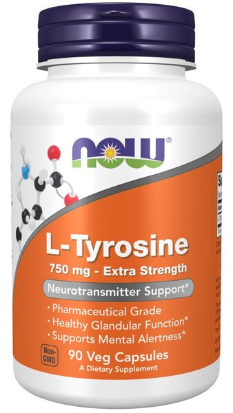 NOW Foods: L-Tyrosine, Extra Strength 750mg - 90 vcaps