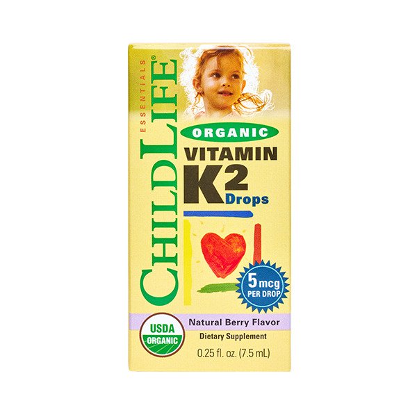 Child Life: Organic Vitamin K2 Drops, Natural Berry - 7 ml.