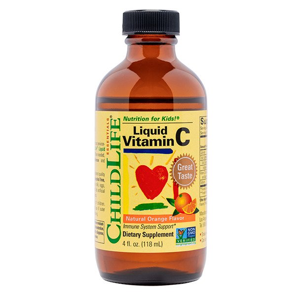 Child Life: Liquid Vitamin C, Natural Orange - 118 ml.