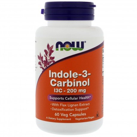 NOW Foods: Indole-3-Carbinol (I3C), 200mg - 60 vcaps