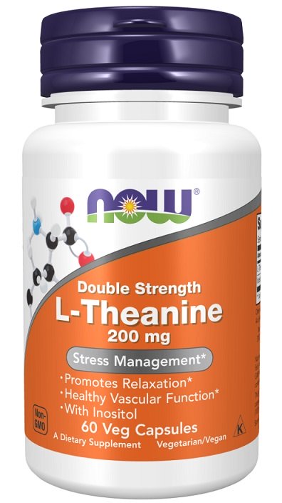 NOW Foods: Double Strength L-Theanine, 200mg - 60 vcaps