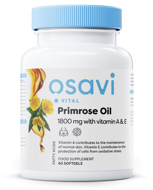 Osavi: Primrose Oil with Vitamin A & E, 1800mg - 60 softgels