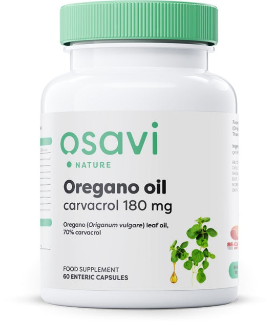 Osavi: Oregano Oil Carvacrol, 180mg - 60 enteric caps