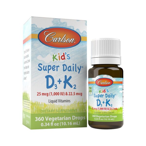 Carlson Labs: Kid's Super Daily D3 + K2 - 10 ml.