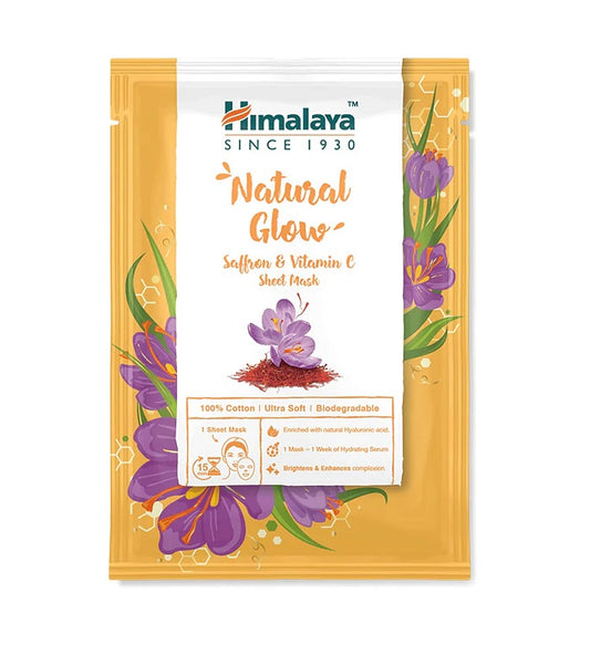 Himalaya: Natural Glow Saffron & Vitamin C Sheet Mask - 30 ml.