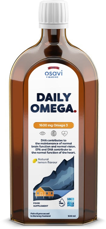 Osavi: Daily Omega, 1600mg Omega 3 (Natural Lemon) - 500 ml.