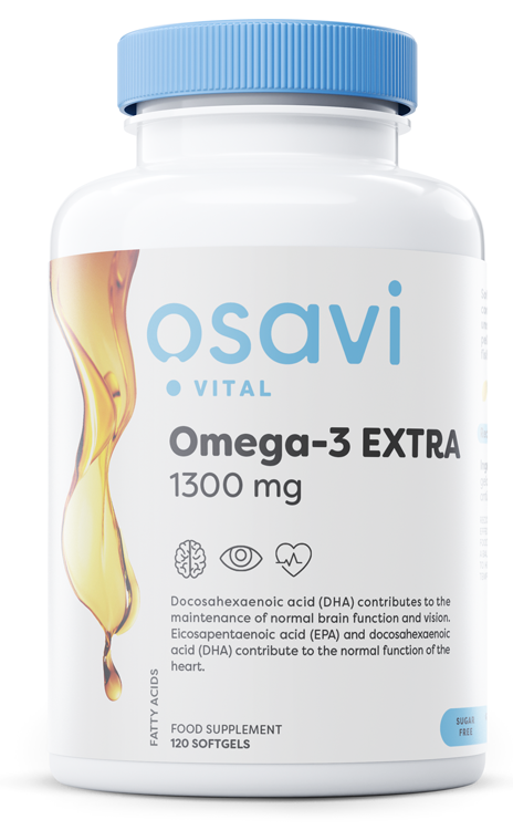 Osavi: Omega-3 Extra Molecularly Distilled, 1300mg (Lemon) - 120 softgels