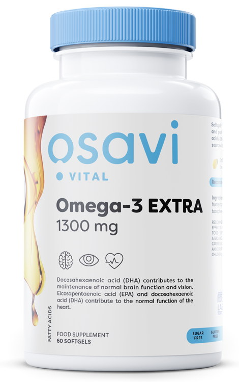 Osavi: Omega-3 Extra Molecularly Distilled, 1300mg (Lemon) - 60 softgels