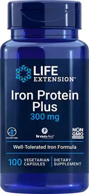 Life Extension: Iron Protein Plus, 300mg - 100 vcaps