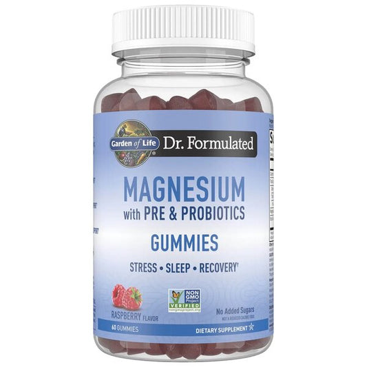 Garden of Life: Dr. Formulated Magnesium with Pre & Probiotics Gummies, Raspberry - 60 gummies