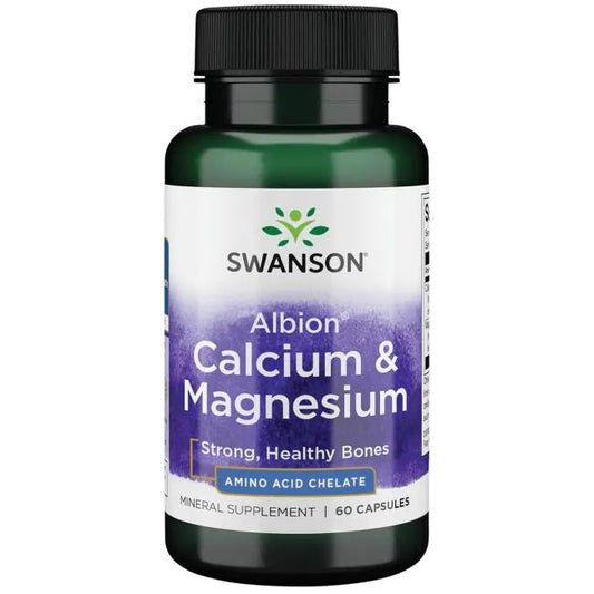 Swanson: Albion Calcium & Magnesium - 60 caps