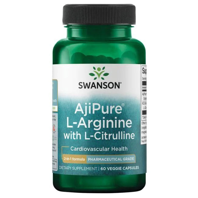 Swanson: AjiPure L-Arginine with L-Citrulline - 60 vcaps