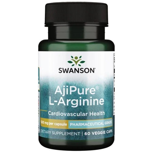 Swanson: AjiPure L-Arginine, 500mg - 60 vcaps