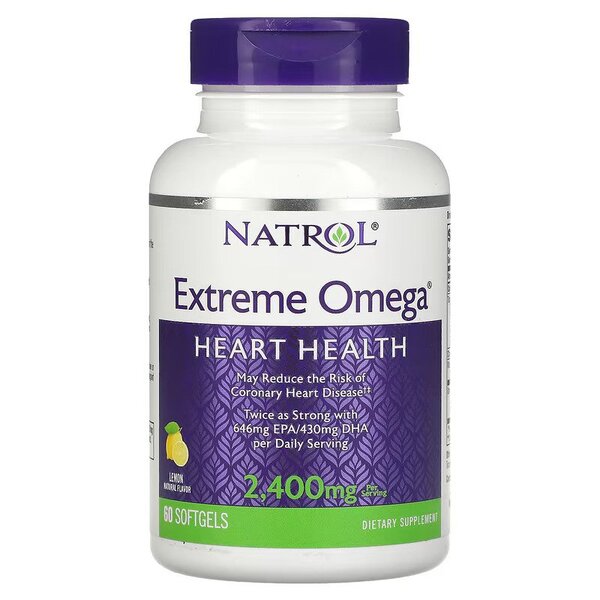 Natrol: Extreme Omega, 2400mg (Lemon) - 60 softgels