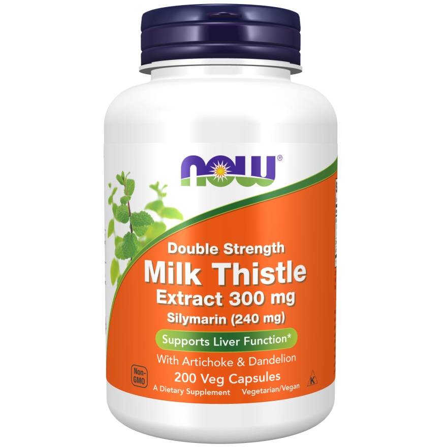 NOW Foods: Milk Thistle Extract with Artichoke & Dandelion, 300mg Double Strength - 200 vcaps