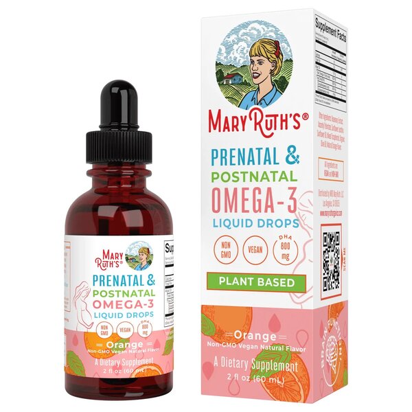 MaryRuth Organics: Prenatal & Postnatal Omega-3 Liquid Drops, Orange - 60 ml.