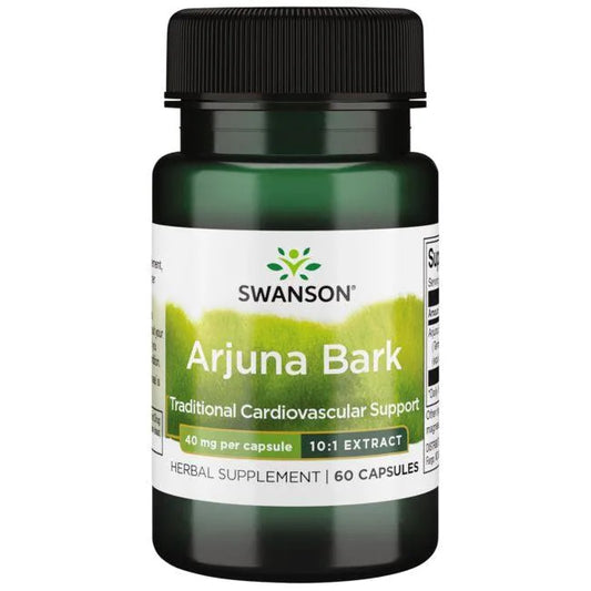 Swanson: Arjuna Bark (10:1) Extract, 40mg - 60 caps