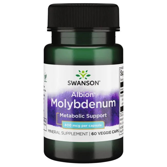 Swanson: Albion Molybdenum, 400mcg - 60 vcaps