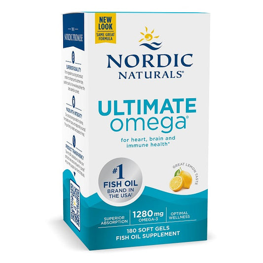 Nordic Naturals: Ultimate Omega, 1280mg Lemon (EAN 768990037900) - 180 softgels