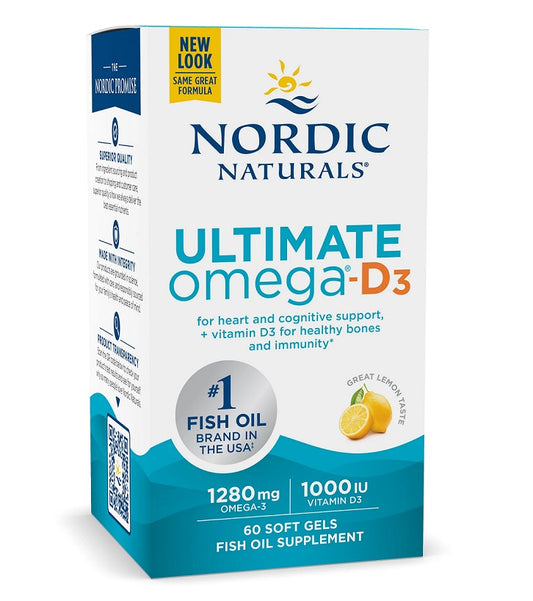 Nordic Naturals: Ultimate Omega-D3, 1280mg Lemon - 60 softgels