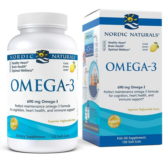 Nordic Naturals: Omega-3, 690mg Lemon (EAN 768990027604) - 120 softgels