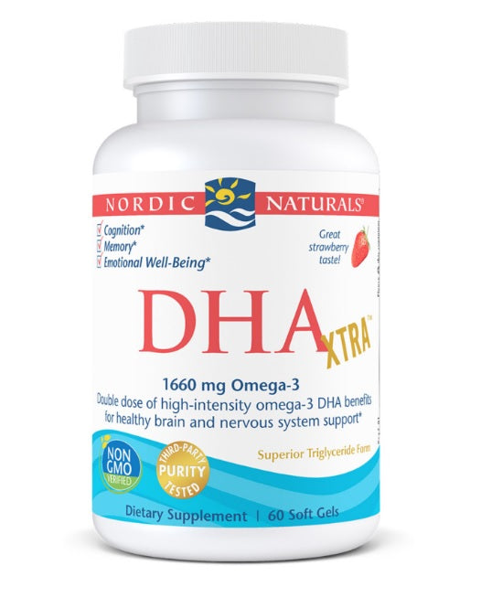 Nordic Naturals: DHA Xtra, 1660mg Strawberry (EAN 768990017452) - 60 softgels