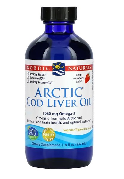 Nordic Naturals: Arctic Cod Liver Oil, 1060mg Strawberry - 237 ml.