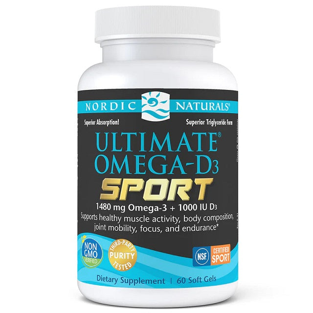 Nordic Naturals: Ultimate Omega-D3 Sport, 1480mg Lemon - 60 softgels