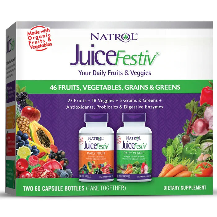 Natrol: Organic JuiceFestiv, Daily Fruits & Veggies - 60 + 60 caps