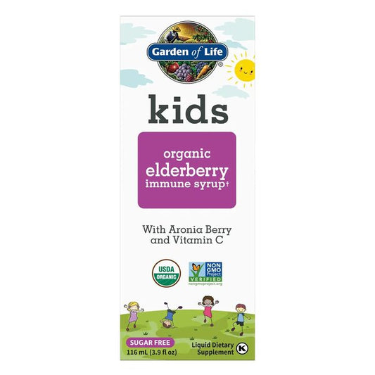 Garden of Life: Kids Organic Elderberry Immune Syrup - 116 ml.